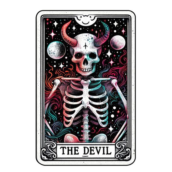 20 Funny Skeleton Tarot Cards Digital File-MoonChildWorld