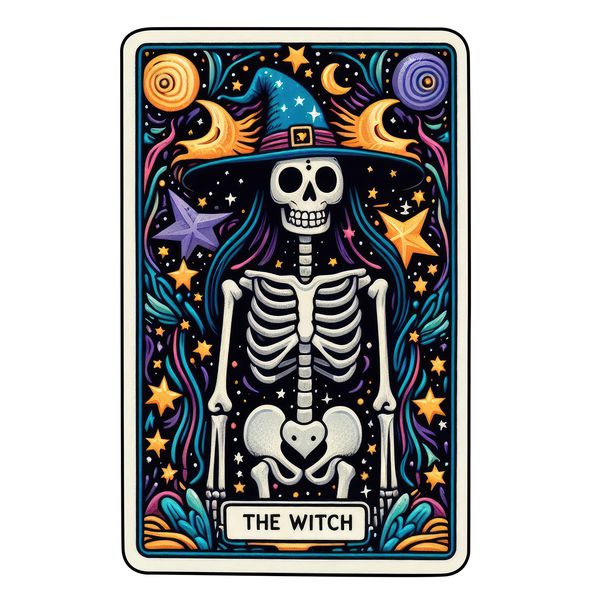 20 Funny Skeleton Tarot Cards Digital File-MoonChildWorld