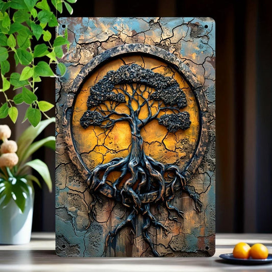 Tree Of Life Metal Sign Spiritual Tree Wall Art Tree of life Pagan Home Decor-MoonChildWorld