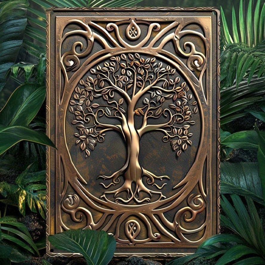 Tree Of Life Metal Sign Spiritual Tree Wall Art Tree of life Pagan Home Decor-MoonChildWorld