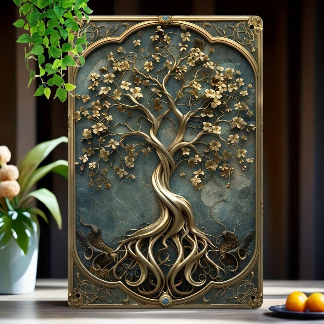 Tree Of Life Metal Sign Spiritual Tree Wall Art Tree of life Pagan Home Decor-MoonChildWorld