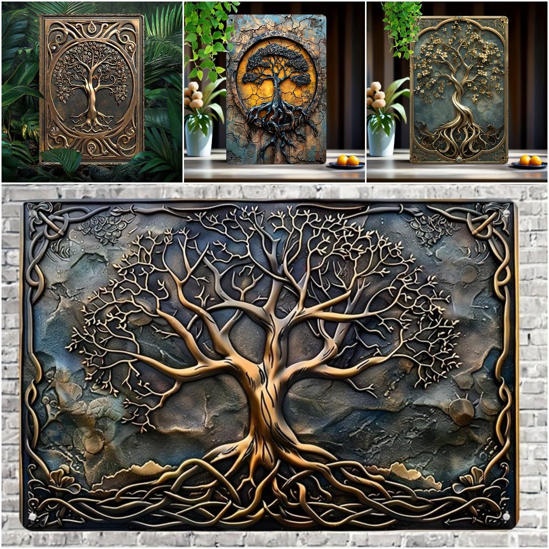 Tree Of Life Metal Sign Spiritual Tree Wall Art Tree of life Pagan Home Decor-MoonChildWorld