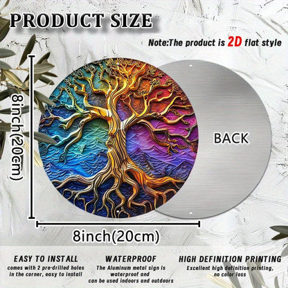 Tree Of Life Metal Sign Yule Pagan Home Decor-MoonChildWorld