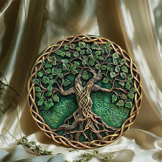 Tree Of Life Pagan Metal Sign Spiritual Decor-MoonChildWorld