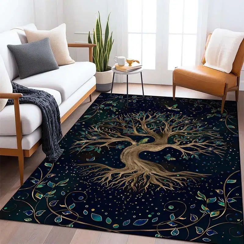 Tree of Life Carpet Pagan Area Rug-MoonChildWorld