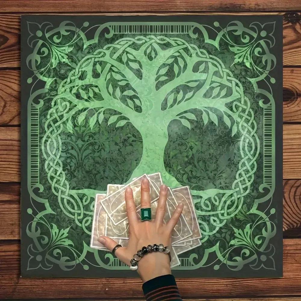 Tree of Life Celtic Knot Pagan Altar Cloth - Witchcraft Tarot Tablecloth for Reading Divination Wicca Home Decor-MoonChildWorld