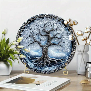 Tree of Life Metal Sign Solstice Pagan Home Decor-MoonChildWorld