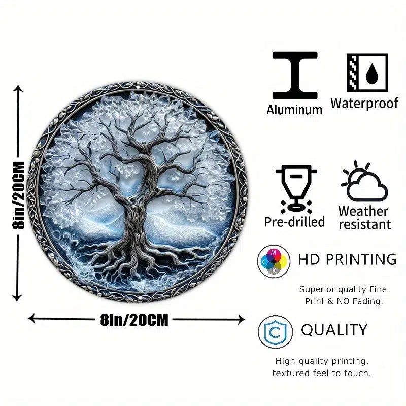 Tree of Life Metal Sign Solstice Pagan Home Decor-MoonChildWorld