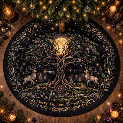 Tree of Life Moon Yule Tree Skirt – Pagan Witchy Gothic Decor_mockup_1.webp