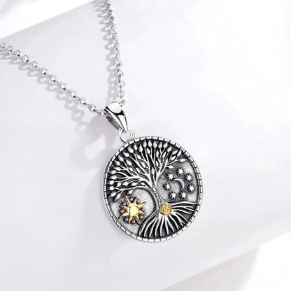 Tree of Life Necklace Wicca Pagan Sun Moon Jewelry-MoonChildWorld
