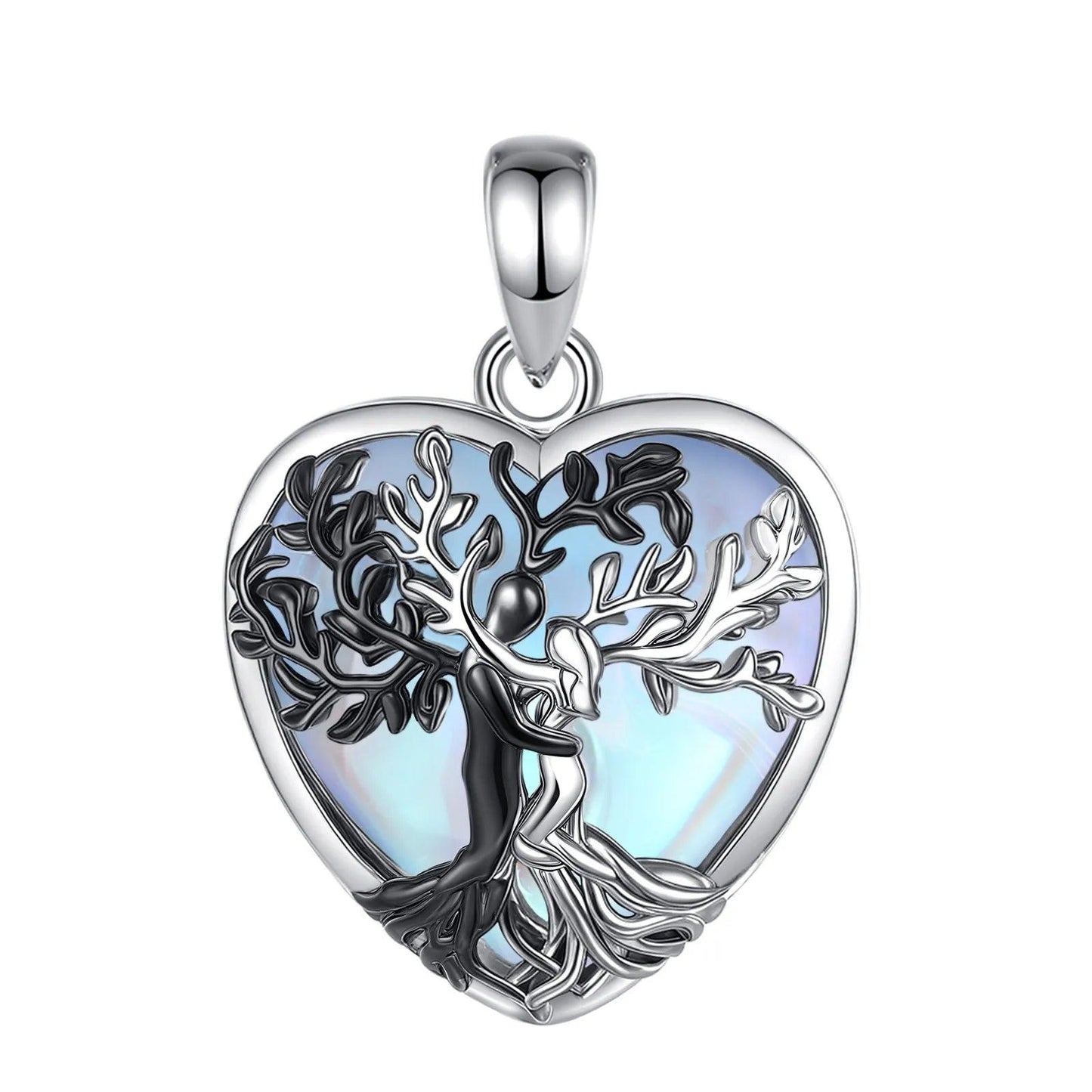 Tree of Life Pagan Necklace Moonstone Healing Stone Crystal Wicca Necklace Spiritual Jewelry-MoonChildWorld