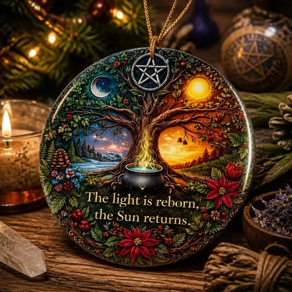 Tree of Life Pagan Yule Ceramic Ornament – Wiccan Christmas Tree Decor_mockup_2.webp