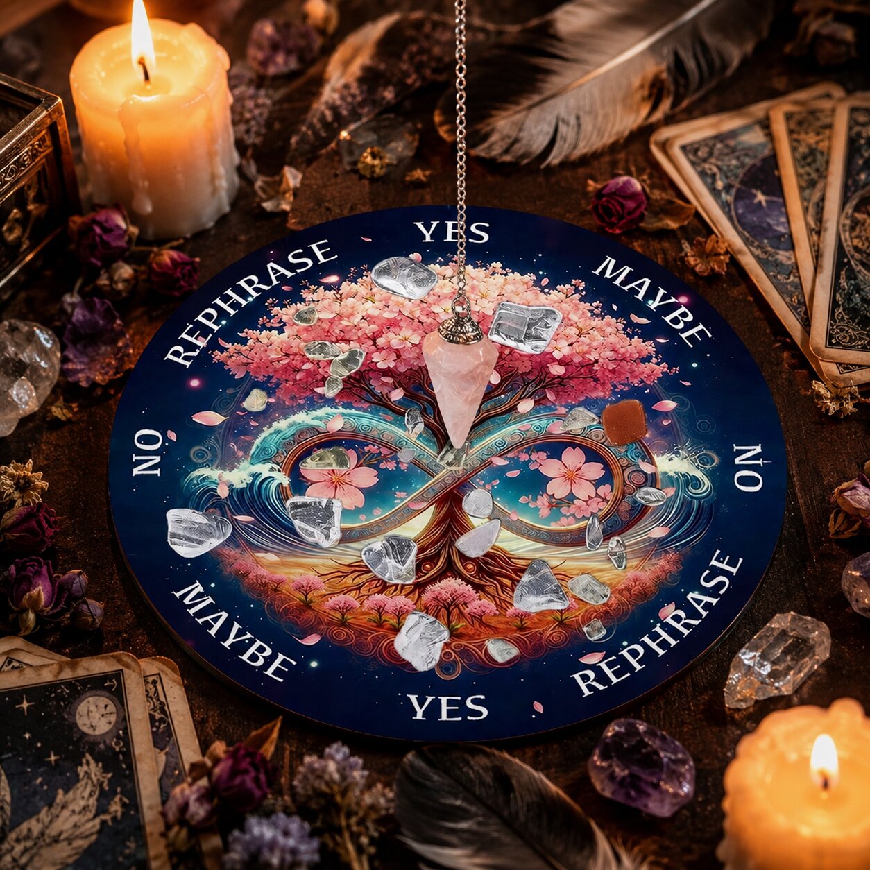 Tree of Life Pendulum Board for Healing & Meditation-MoonChildWorld