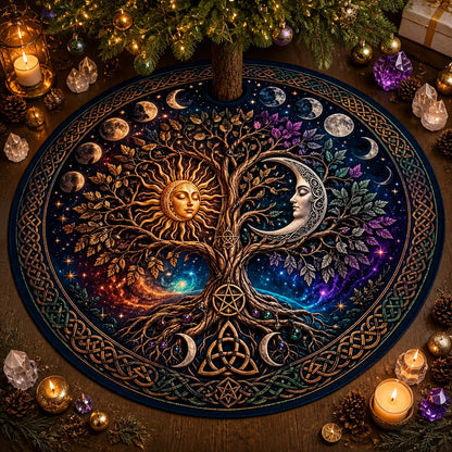 Tree of Life Sun and Moon Yule Tree Skirt – Pagan Witch Gothic Decor_mockup_1.webp