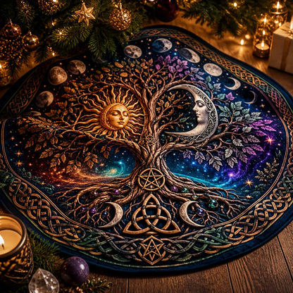 Tree of Life Sun and Moon Yule Tree Skirt – Pagan Witch Gothic Decor_mockup_3.webp