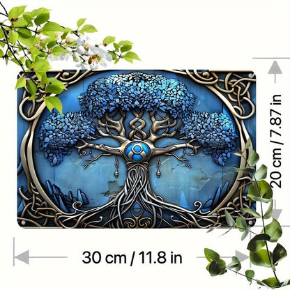 Tree of Life Wall Art Decorative Sign with Celtic Knots Design Pagan Home Decor-MoonChildWorld