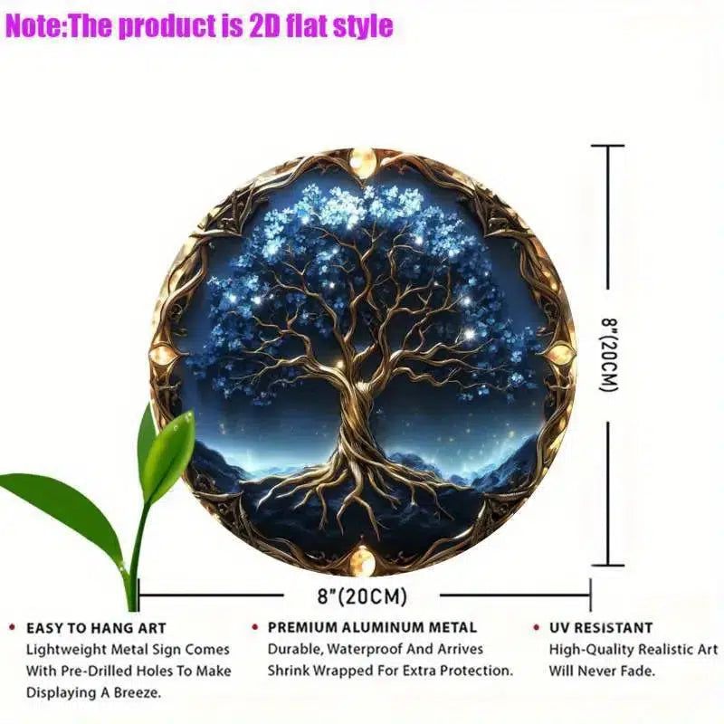 Tree of life Metal Sign Pagan Decor-MoonChildWorld