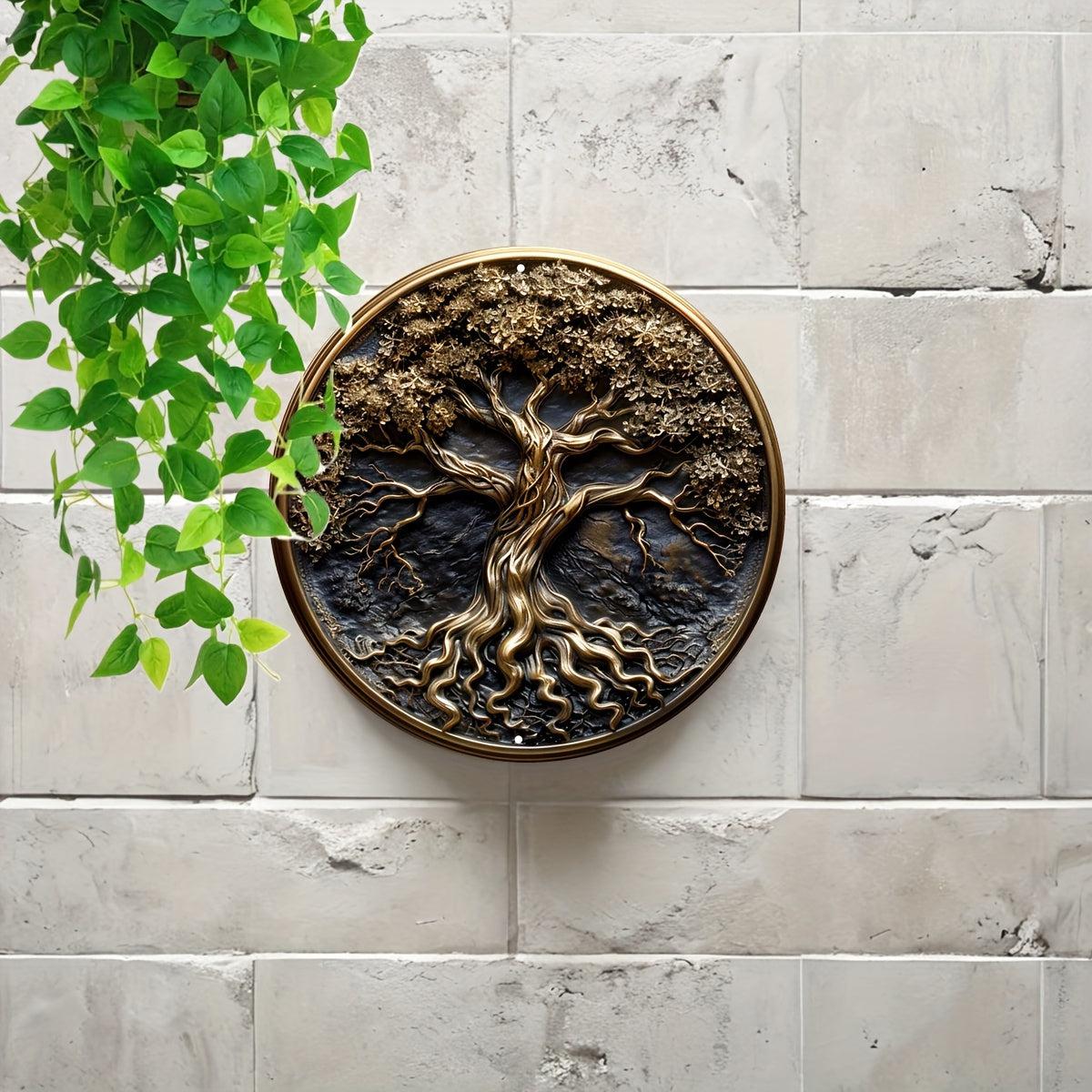 Tree of life Pagan Metal Sign Spiritual Decor-MoonChildWorld