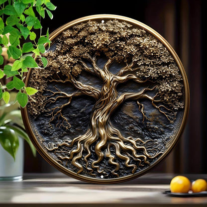 Tree of life Pagan Metal Sign Spiritual Decor-MoonChildWorld