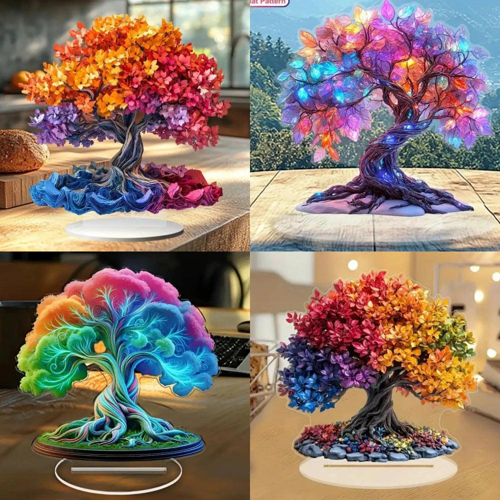 Spirit Tree of Life Table Ornament Wicca Tree of Life Acrylic Sign Pagan Desk Decor-MoonChildWorld