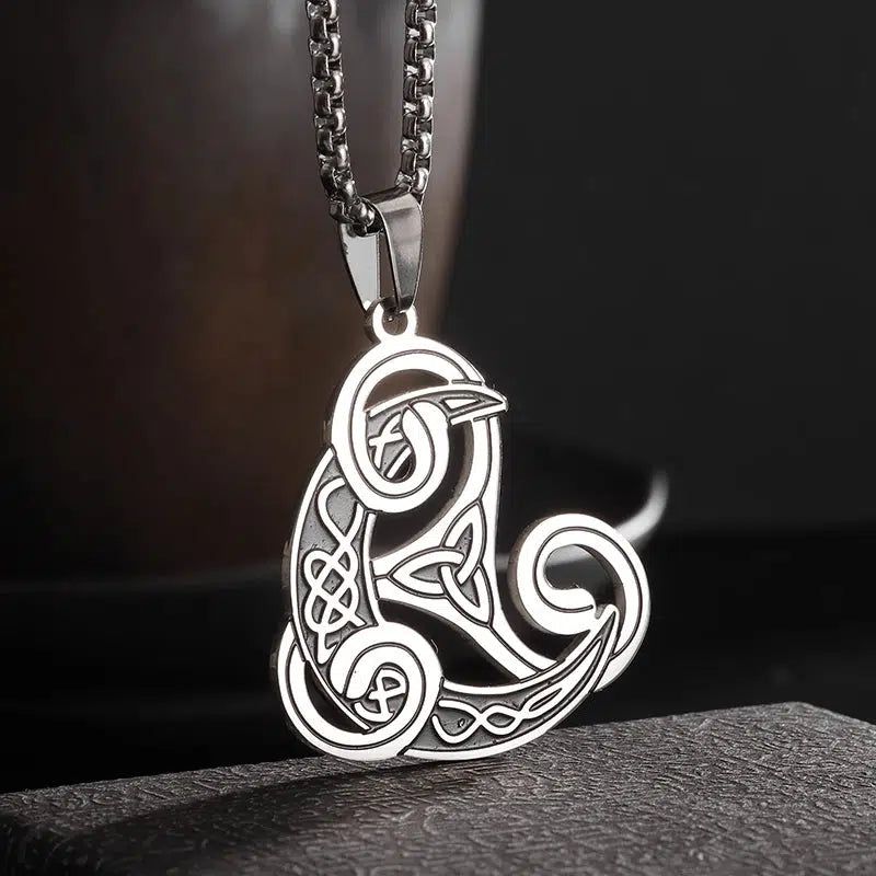 Trinity Celtic Knot Necklace Witch Moon Witchcraft Necklace-MoonChildWorld