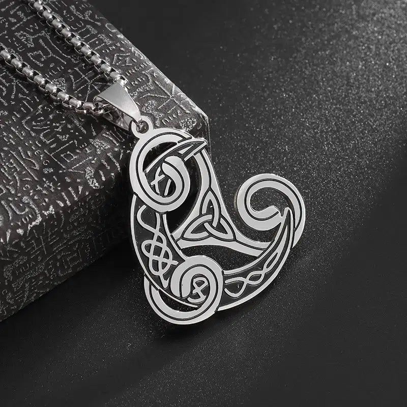 Trinity Celtic Knot Necklace Witch Moon Witchcraft Necklace-MoonChildWorld