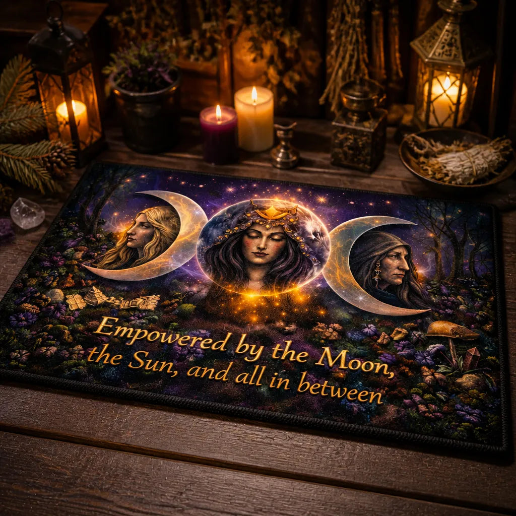 Triple Moon Goddess Hecate Doormat – Wicca Pagan Welcome Mat for Witchy Entryway_mockup_2.webp