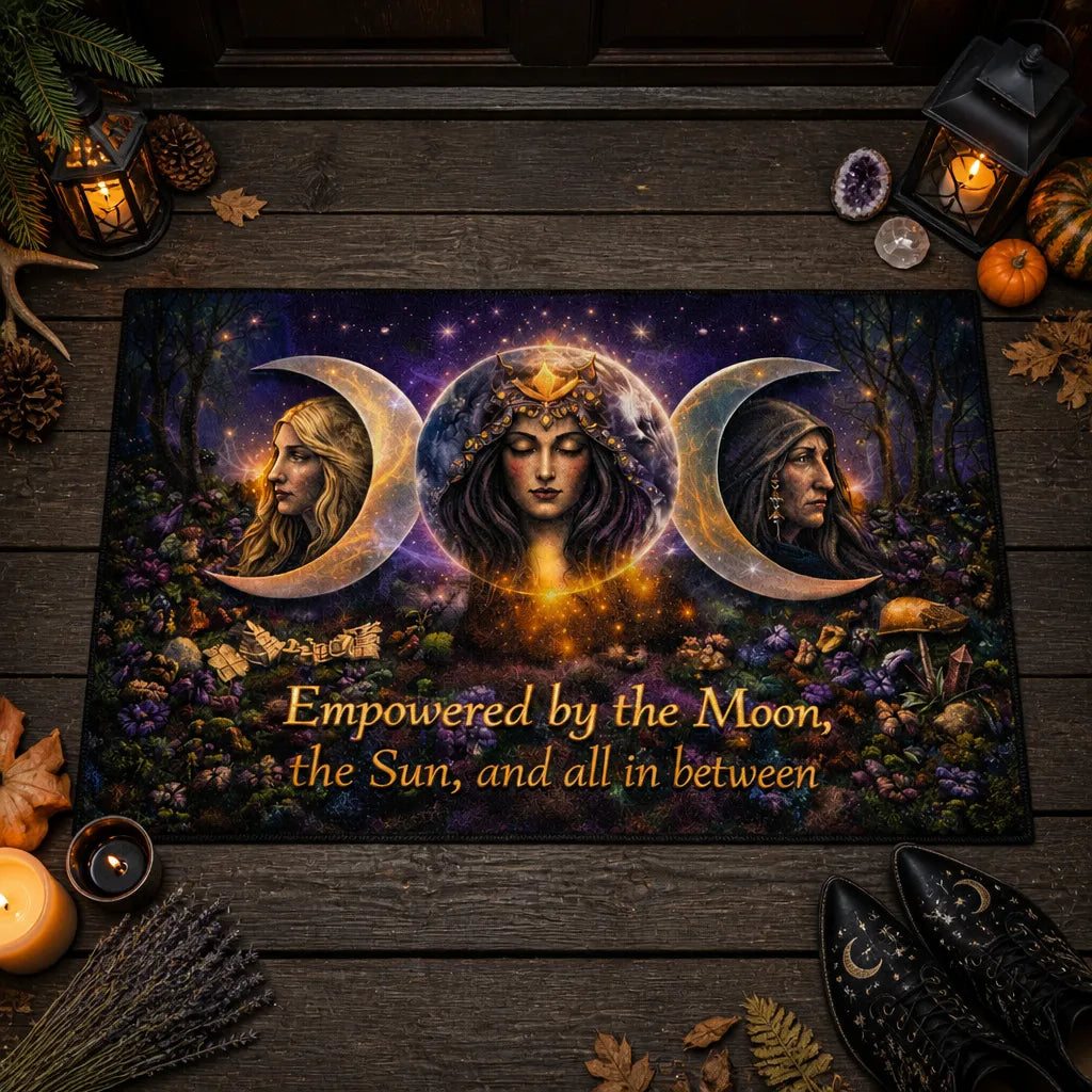 Triple Moon Goddess Hecate Doormat – Wicca Pagan Welcome Mat for Witchy Entryway_mockup_3.webp