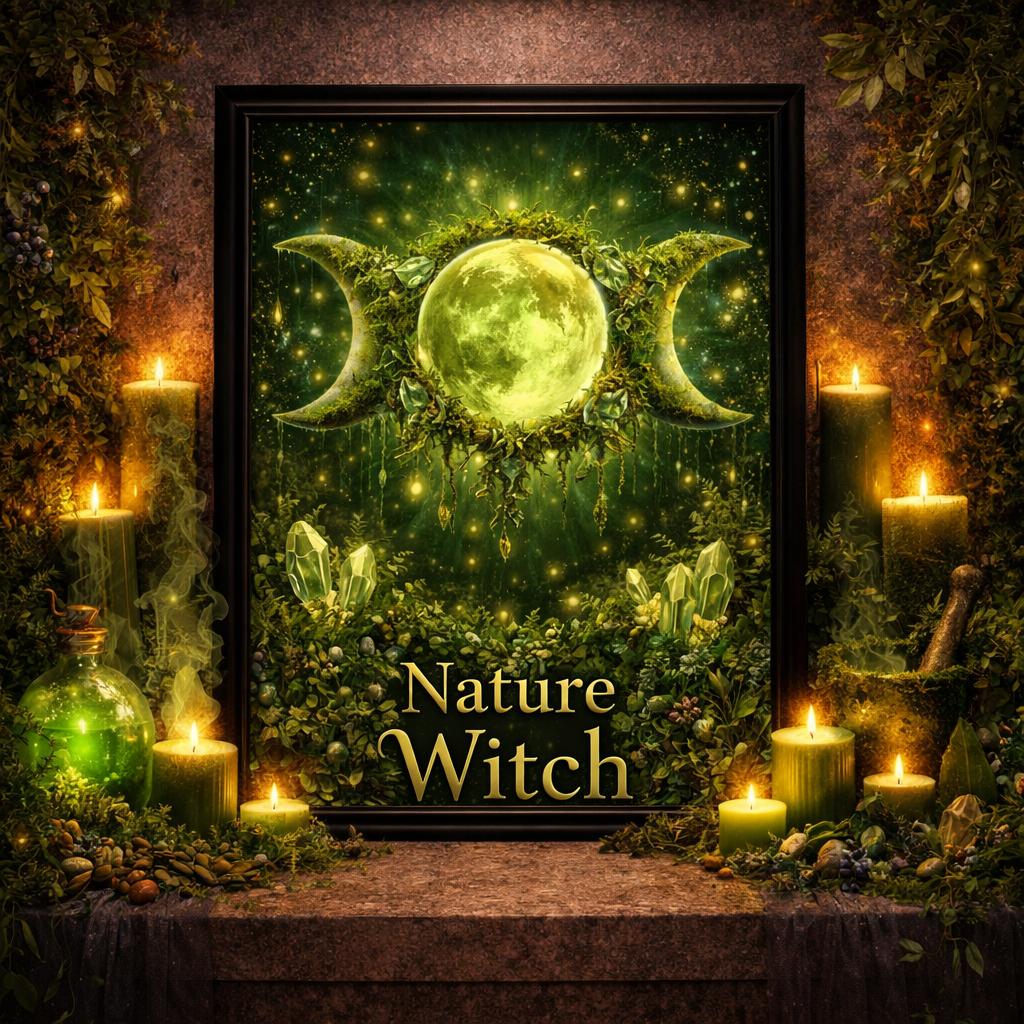 Triple Moon Pagan Home Decor - Black Framed Witchy Art Print Canvas for Wiccan Home Decor-MoonChildWorld
