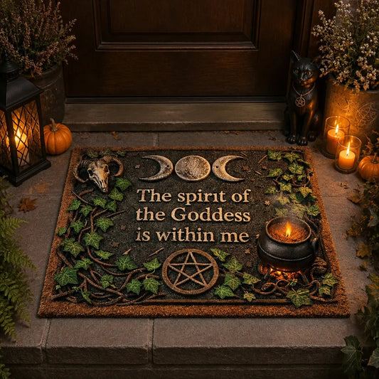 Triple Moon & Pentacle Pagan Doormat – Wicca Welcome Mat for Witchy Decor_mockup_1.webp
