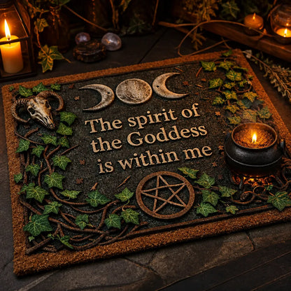 Triple Moon & Pentacle Pagan Doormat – Wicca Welcome Mat for Witchy Decor_mockup_2.webp