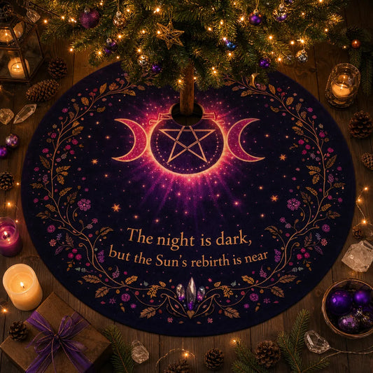 Triple Moon Pentagram Yule Tree Skirt – Pagan Witch Gothic Decor_mockup_2.webp