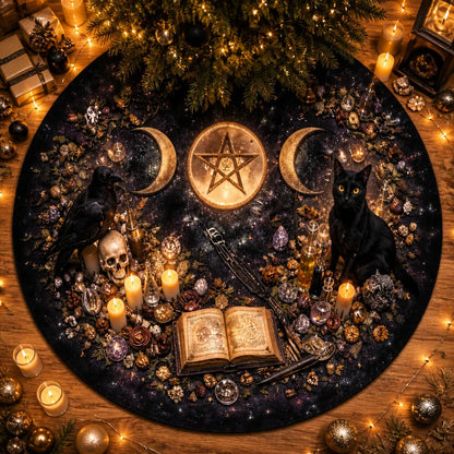 Triple Moon Skull Yule Tree Skirt – Pagan Witch Gothic Decor_mockup_1.webp