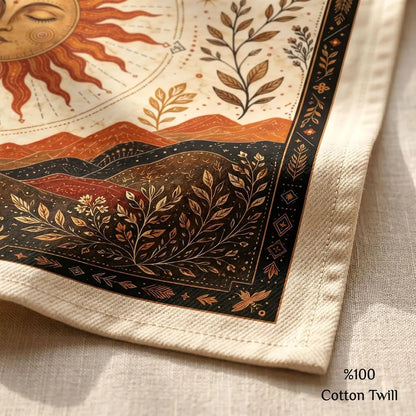 Triple Moon Sun Goddess Altar Cloth Pagan Litha Ritual Decor-MoonChildWorld
