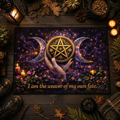 Triple Moon Witchy Doormat – Wicca Pagan Welcome Mat for Yule Home Decor_mockup_3.webp