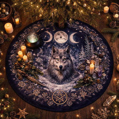 Triple Moon Wolf Yule Tree Skirt – Pagan Witchy Gothic Decor_mockup_2.webp
