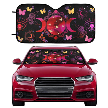 Triple moon Wicca Car Sun Shade-MoonChildWorld