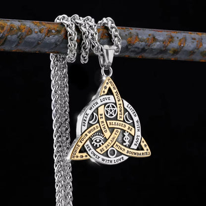 Triquetra Celtics Knot Necklace Trinity Wiccan Pagan Necklace-MoonChildWorld