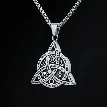 Triquetra Celtics Knot Necklace Trinity Wiccan Pagan Necklace