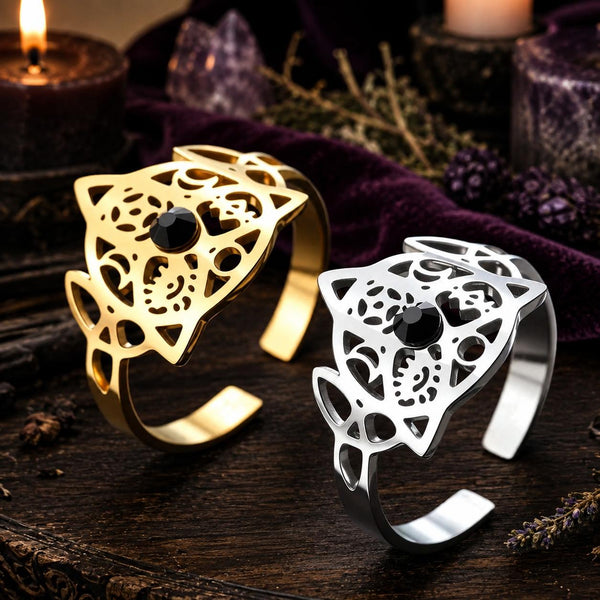 Triquetra Trinity Knot Adjustable Ring Celtic Knot Open Ring