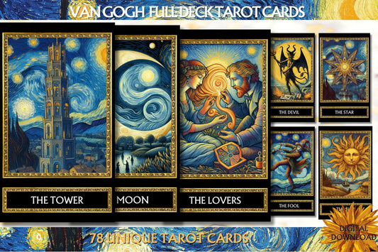 78 Van Gogh Design Tarot Cards Digital File