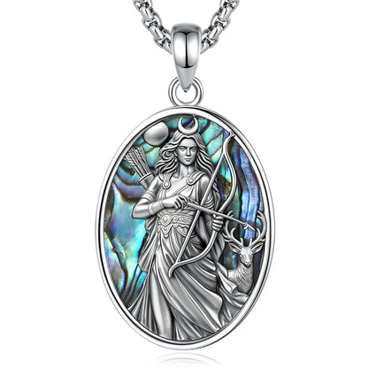 Viking goddess Freya necklace in sterling silver