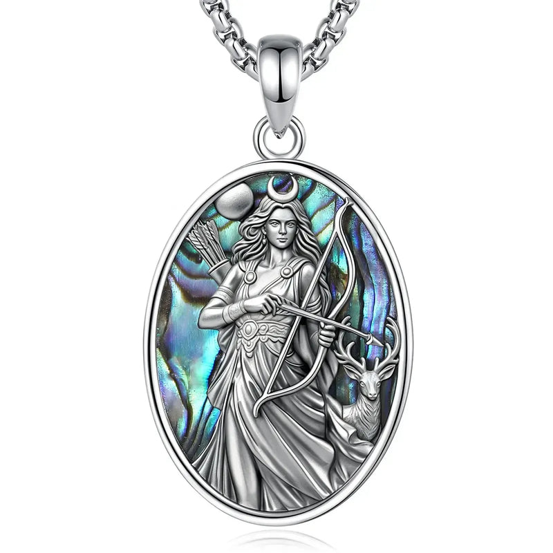 Viking Goddess Freya Necklace in Sterling Silver