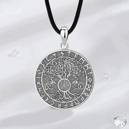 Viking Runes Tree of Life Necklace Pagan Jewelry-MoonChildWorld