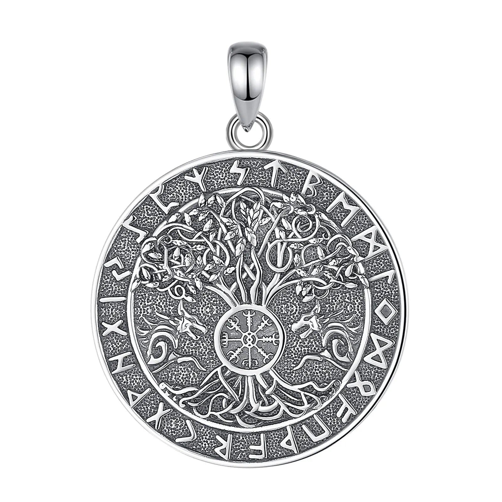 Viking Runes Tree of Life Necklace Pagan Jewelry-MoonChildWorld
