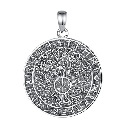 Viking Runes Tree of Life Necklace Pagan Jewelry-MoonChildWorld