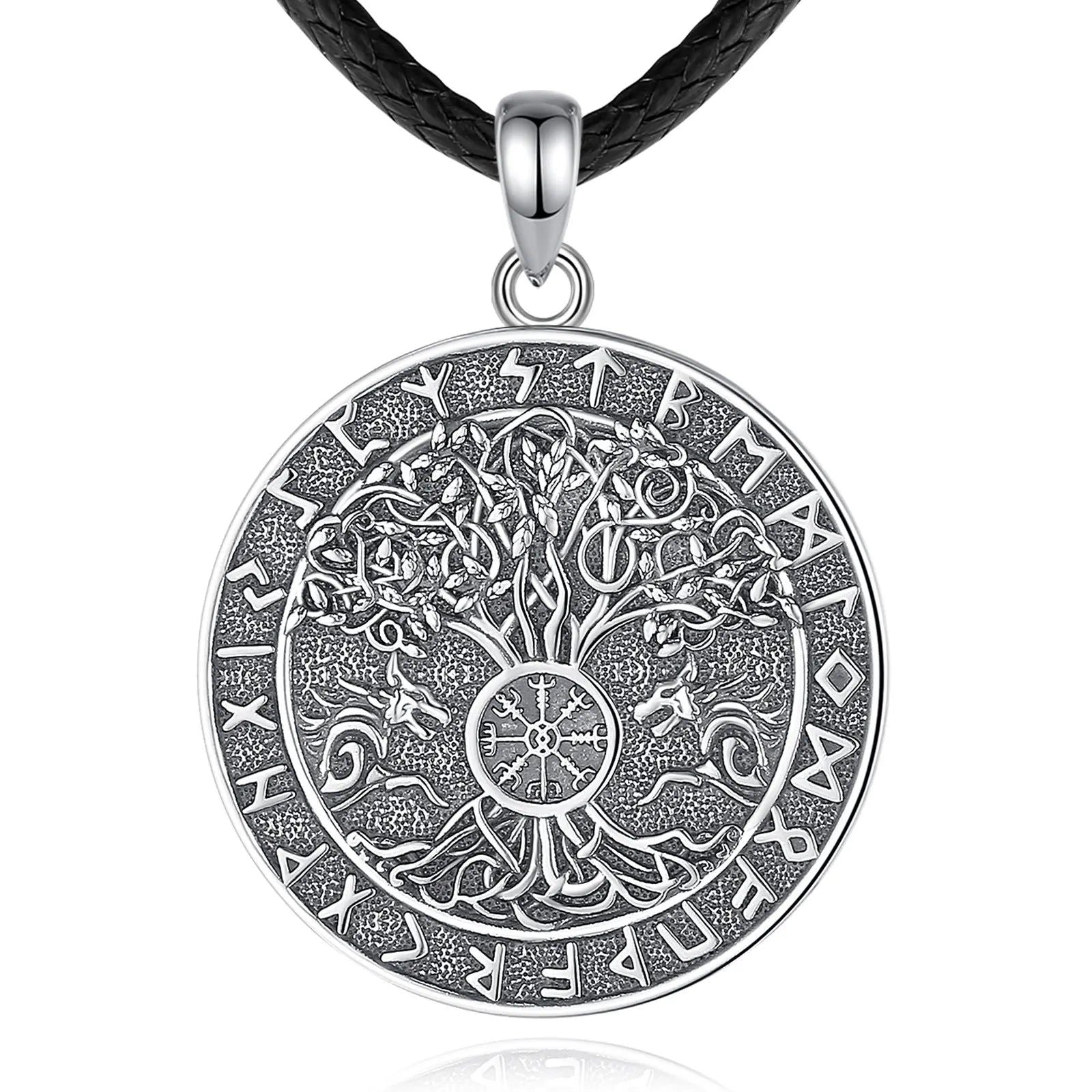 Viking Runes Tree of Life Necklace Pagan Jewelry-MoonChildWorld