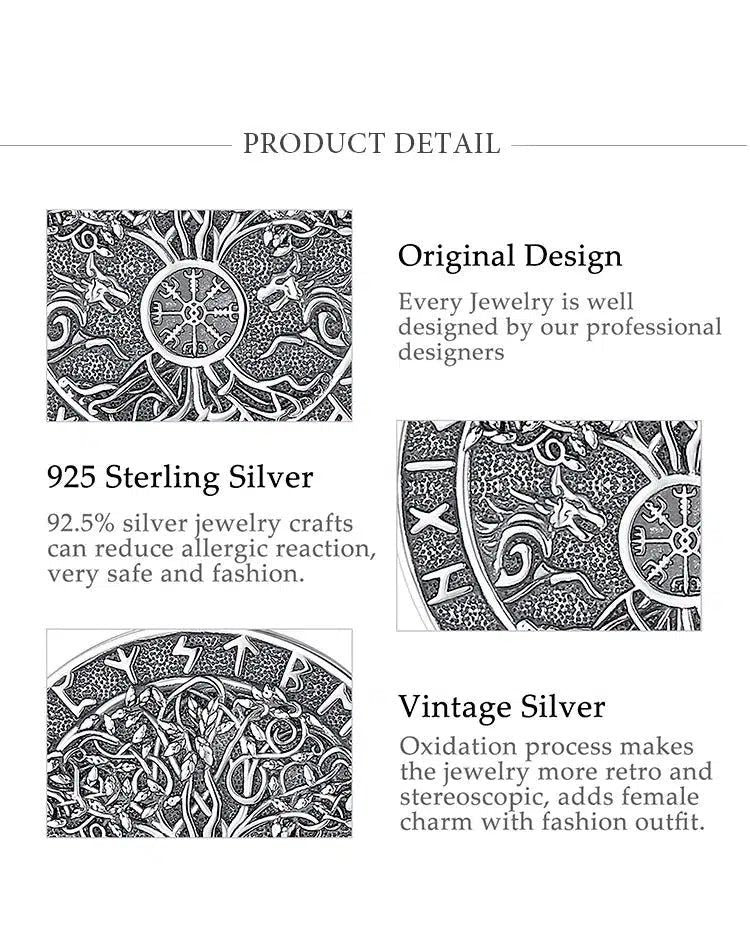 Viking Runes Tree of Life Necklace Pagan Jewelry-MoonChildWorld