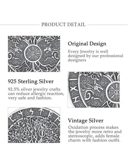 Viking Runes Tree of Life Necklace Pagan Jewelry-MoonChildWorld