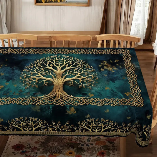 Viking Tree Branches Tablecloth Norse Pagan Table Decor-MoonChildWorld